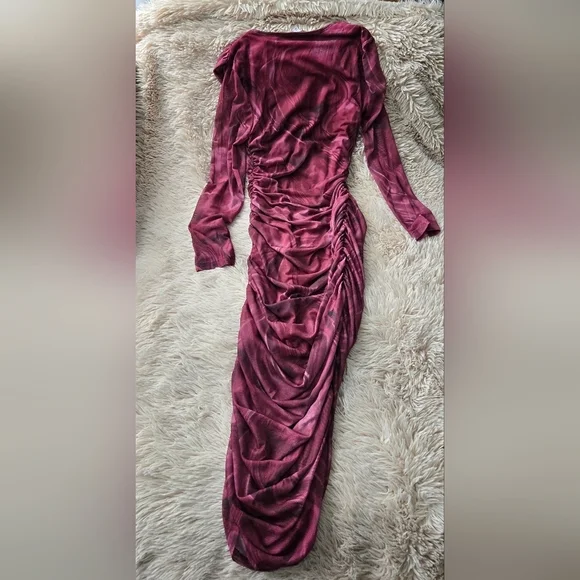 GRACE KARIN Ruched Wrap Bodycon Dress #1034 - Picture 3 of 10